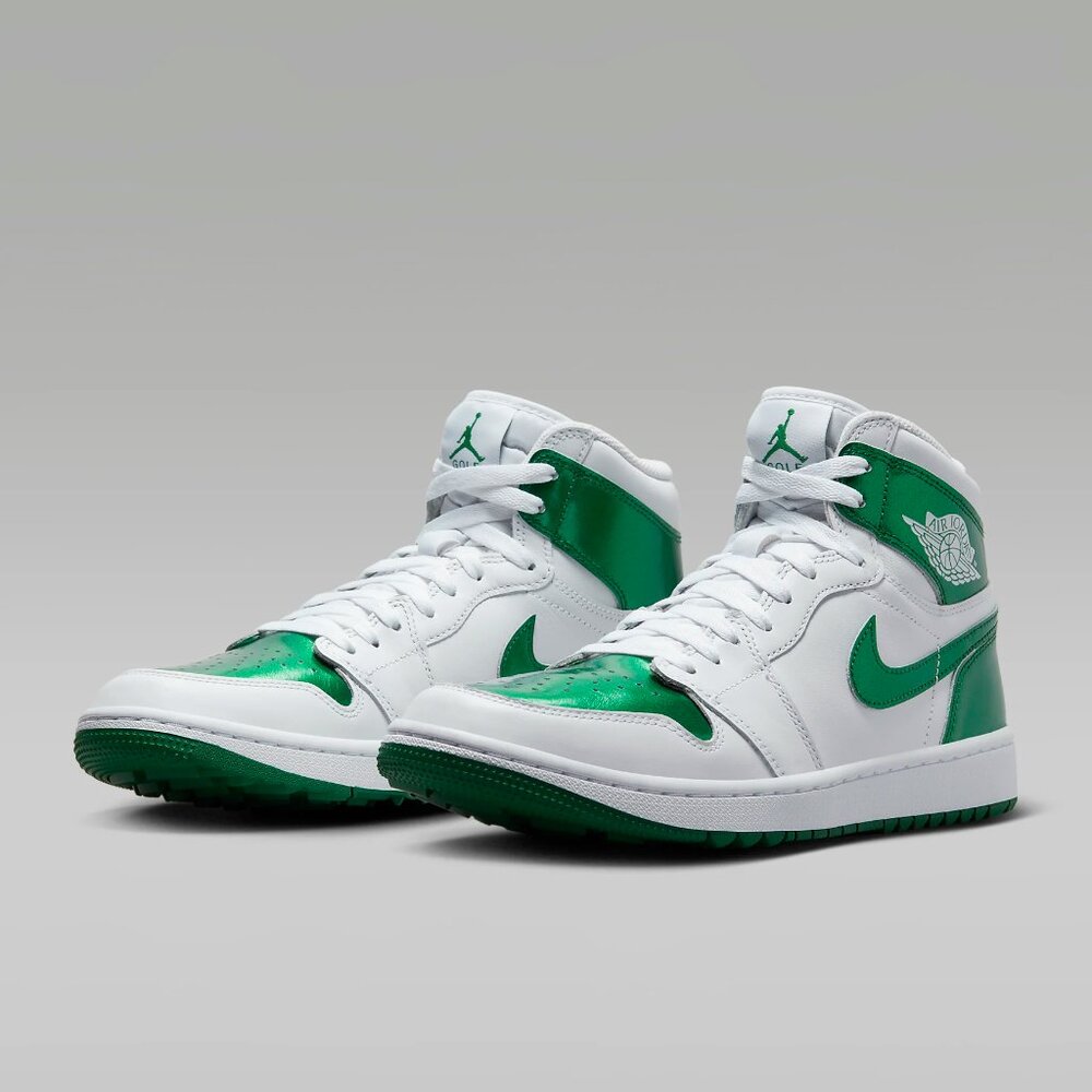 BRAND NEW! Air Jordan High G Men's Golf Shoes metallic green M 11.5 / W 13 !